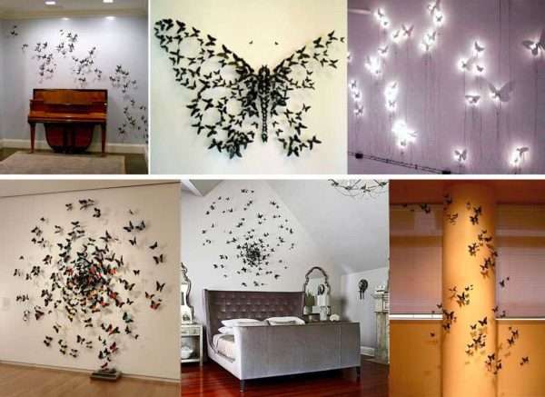 Трафареты бабочек для декора - фото