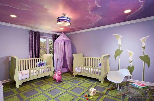 Детская комната - выбираем, какой потолок лучше делать с фото