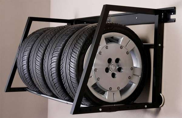 «Примочки» для хранения колес в гараже - фото