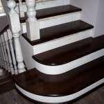 Облицовка древесиной бетонный лестницы - фото