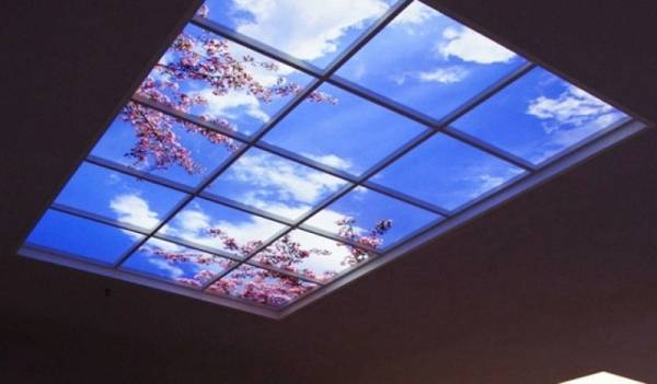 Полупрозрачный подвесной потолок с подсветкой - особенности и преимущества с фото
