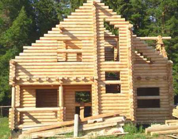 Строительство деревянного дома - фото