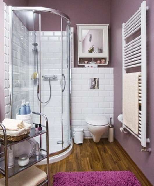 Ванная комната с душевой кабиной дизайн - фото